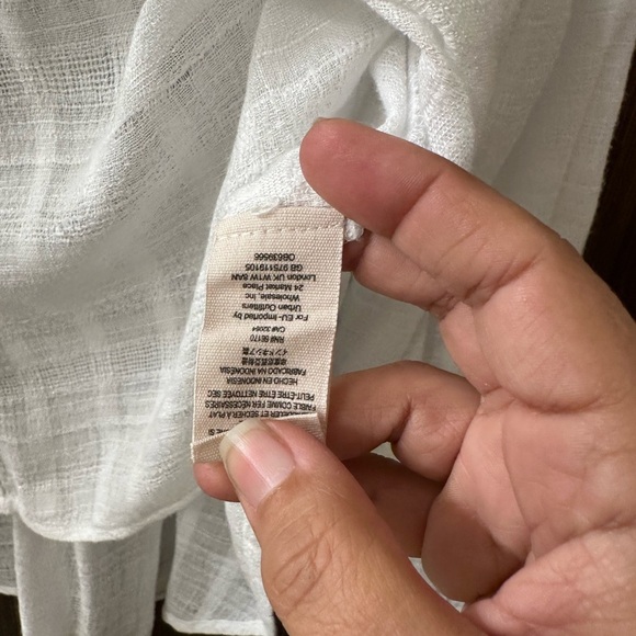 Free People Headed To The Highlands Blouse White Gauze Oversized - Picture 4 of 6